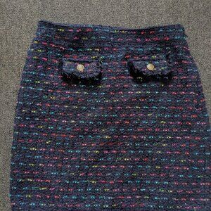 Talbots skirt black multicolor dots textured 4P